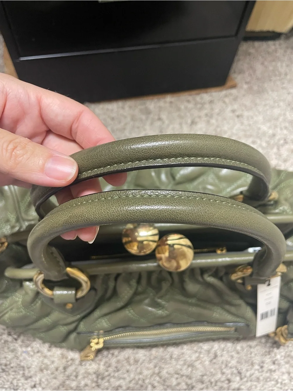 Original vintage Marc Jacobs Stam bag Sage Quilted Leather Satchel